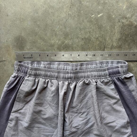 Nike Dri-Fit Running Shorts Men's Large Gray Lined Drawstring Athletic Training - Picture 9 of 11